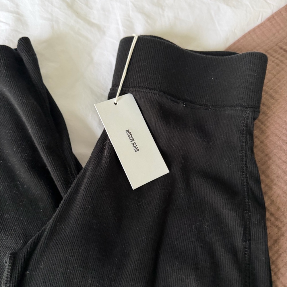 Buck Mason Black surplus rib weekender pant